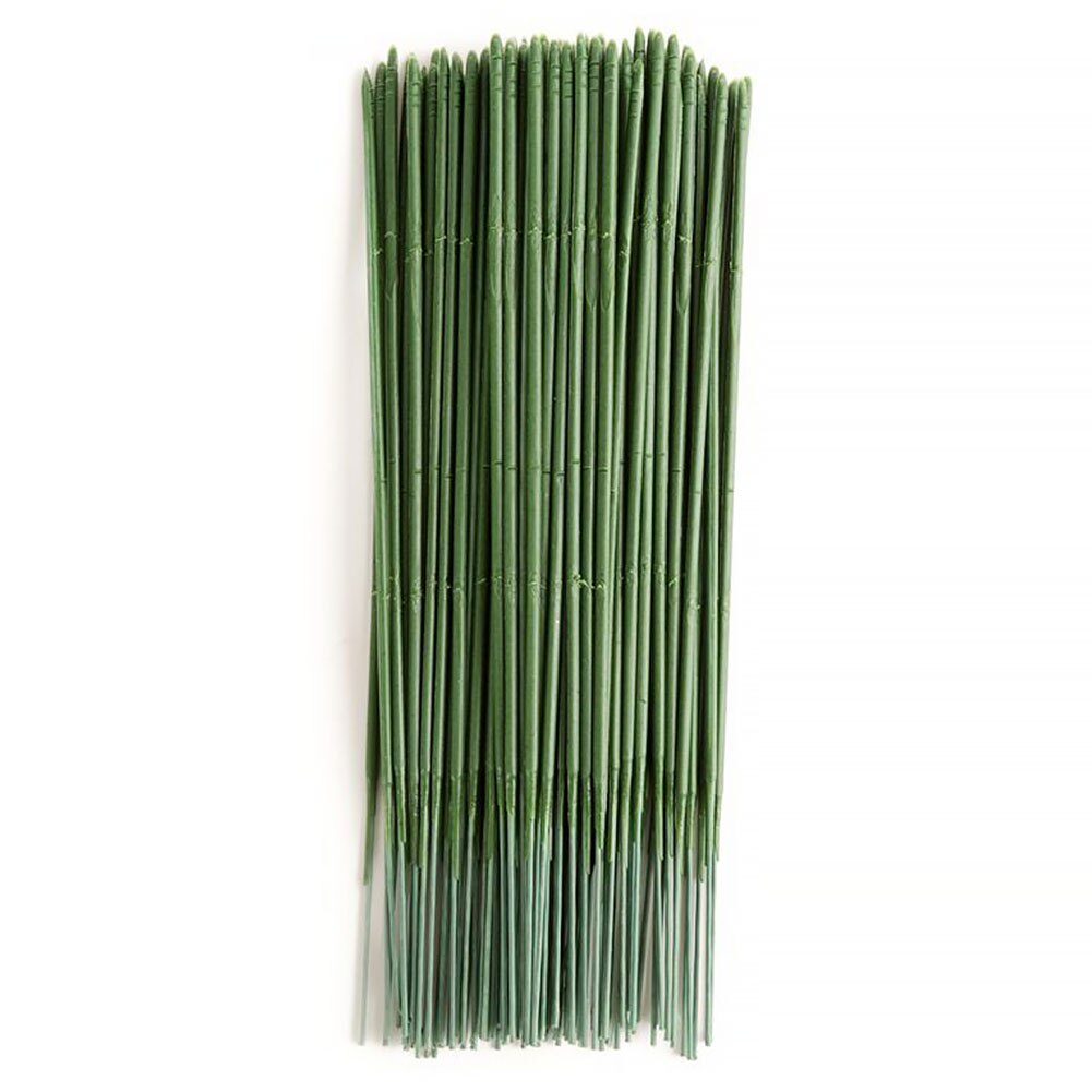 100 kpl keinotekoinen ruukkuvarsi muovi puutarhanhoito kukkatauva kasvi lanka kimppu kääre kukkapuikko kukkakauppias askartelu sisustus 17cm/25cm: 17cm