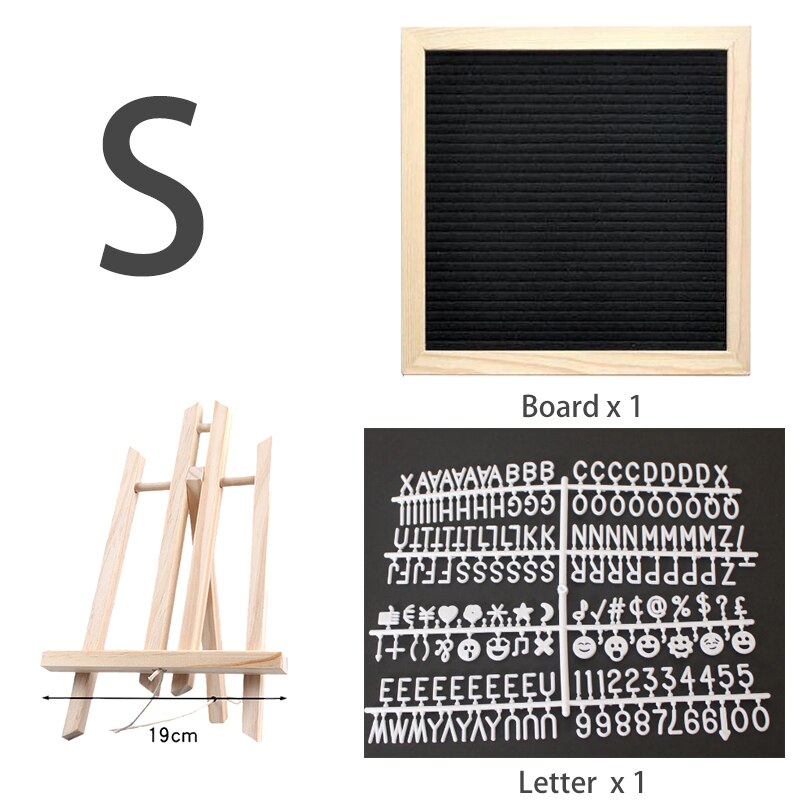 Children Montessori Language Felt Toys Letter Board Educational Wooden DIY Toy For Aldult Spelling Word Home Message Board: S