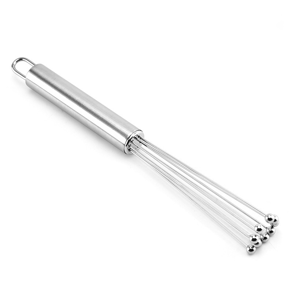 Hand Held Bead Whisk Kitchen Blender Stainless Steel Egg Beater DIY Baking Tool Foamer Whisk Mixer Stirrer Egg Beater