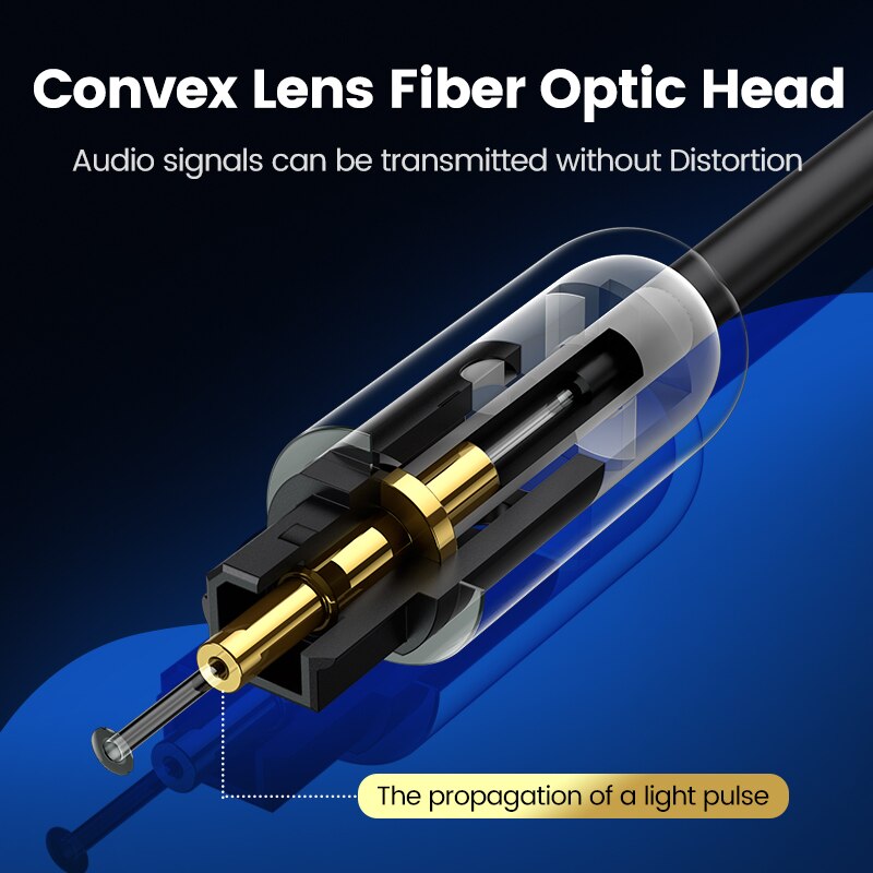 CablesOnline 20ft Toslink To Toslink Fiber Optic Digital Audio Cable - Slim Type
