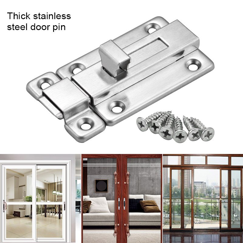 Stainless Steel Door Bolts Latch Sliding Door Lock Slide Bolts for Internal Doors AC889