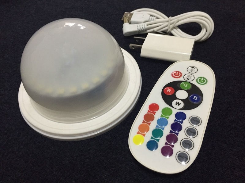 Base de luz RGBW recargable con control remoto, módulo LED resistente al agua 5050SMD, potenciador de luz colgante para muebles debajo de la Mesa y el árbol