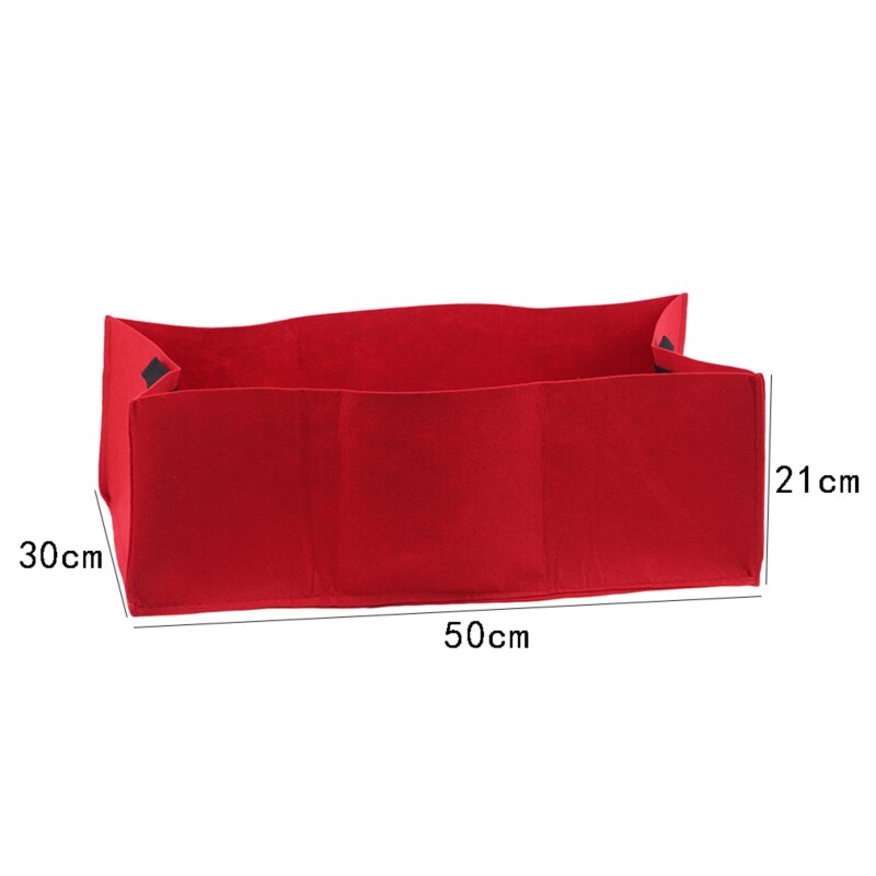 Non-woven Fabric Planting Pouch Home Garden Planting Bag Balcony Growth Vegetable Pouch Root Container Plant Bags: Rose red M
