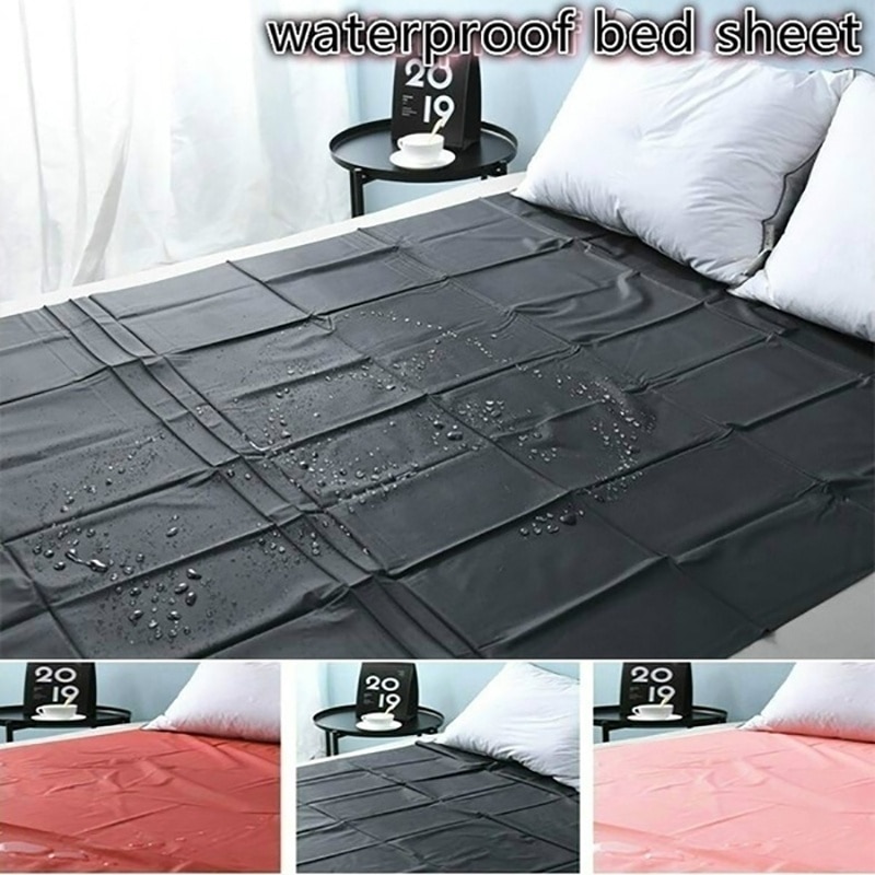 Waterproof Adult Bed Sheets PVC Vinyl Mattress Cover Allergy Relief Bed Bug Hypoallergenic S-e-x Game Bedding Sheets S/M/L