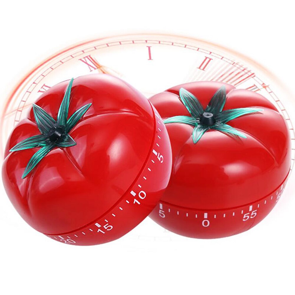 Kitchen Timer Tomato Visual Countdown Timer 60 Minute Loud Voice Fun Shaped Mechanical Timer Cooking Shower Study Stopwatch