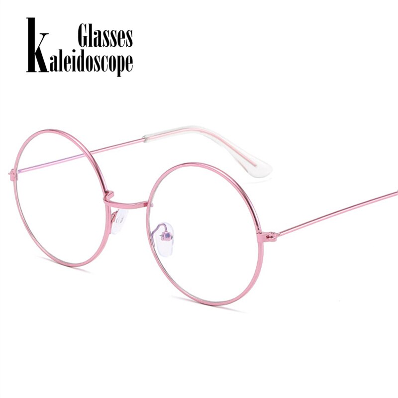 Retro Round Glasses Frame Women Vintage Red Eyewears Men Metal Spectacle Frames