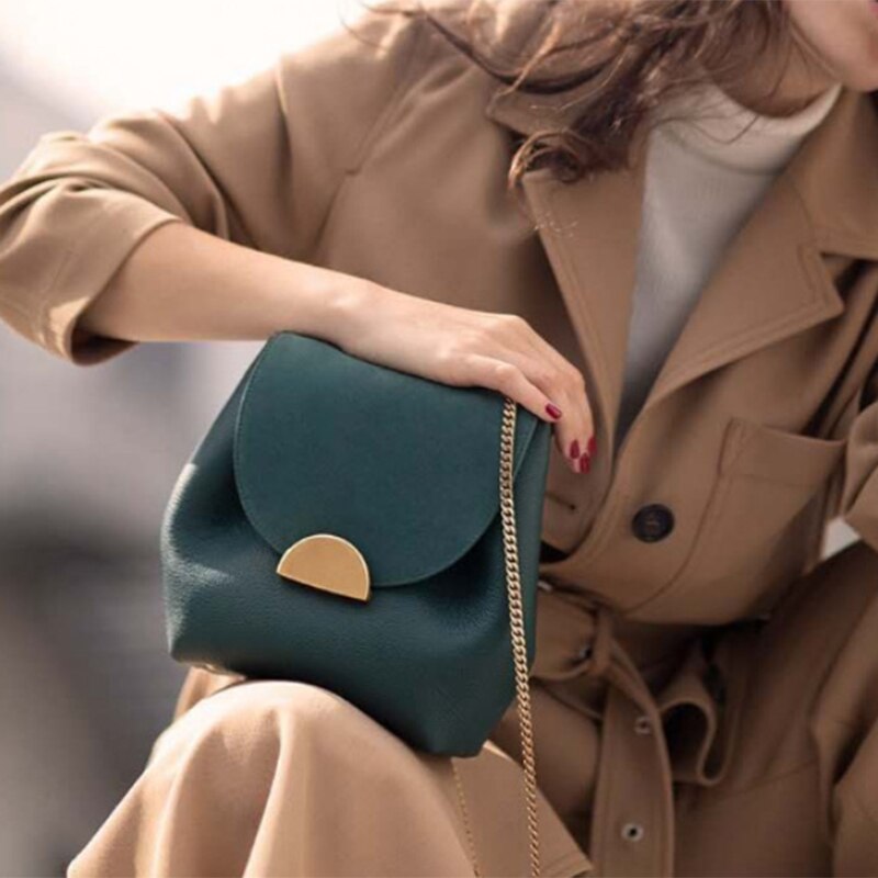 Bolso de lujo con cadena pequeña para mujer, bandolera de cuero, famosa Francesa, bolsa cruzada,