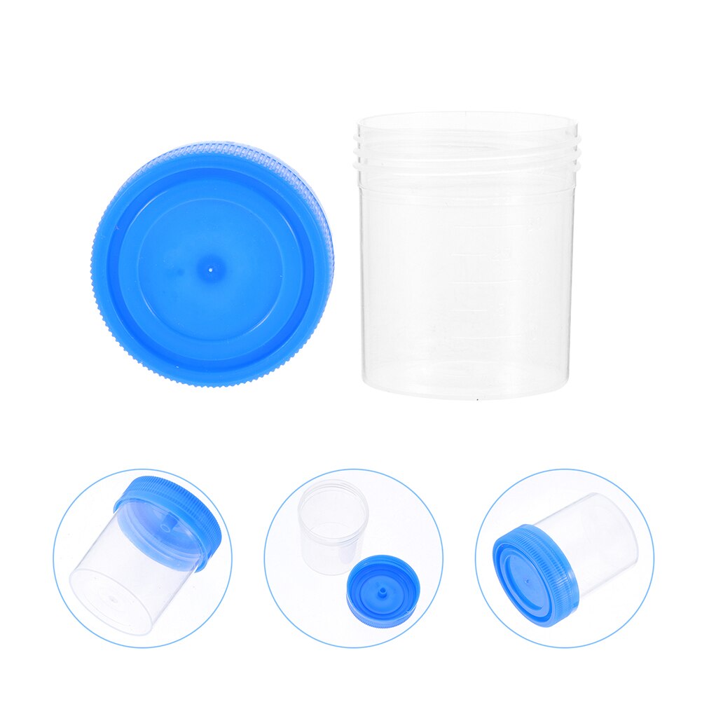 25Pcs Small Specimen Cups Portable Sputum Containers Disposal Specimen Containers (Random Color): Default Title