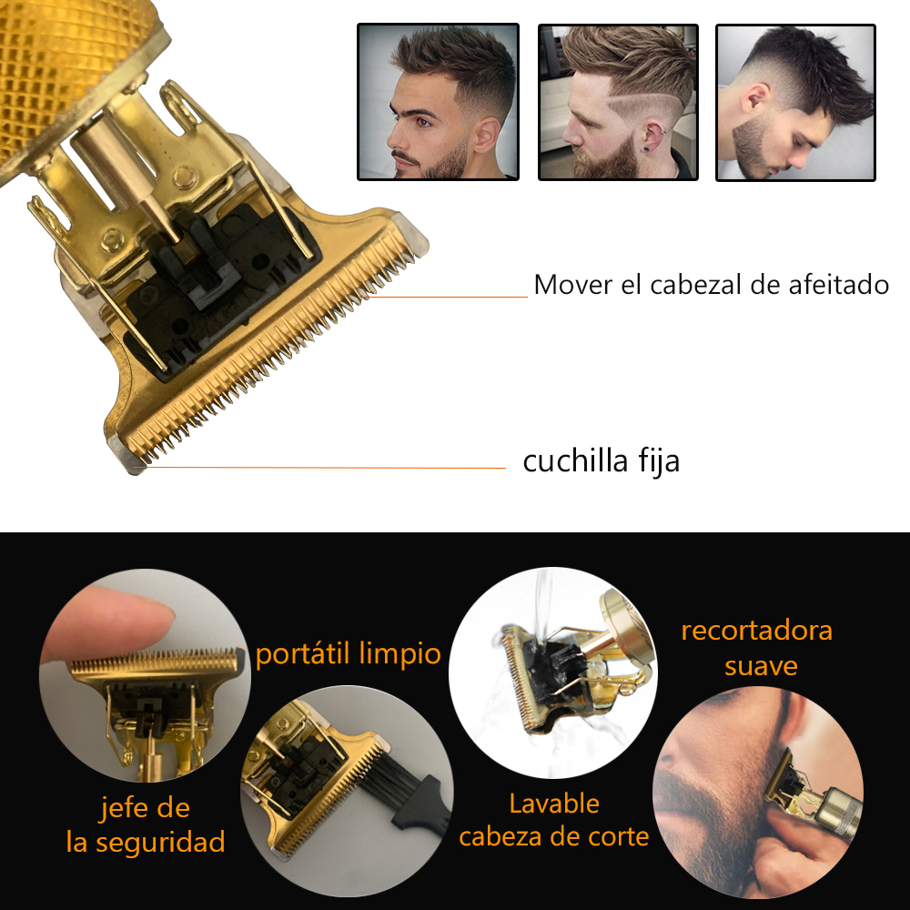 Cortadora de pelo trimmer cortapelos profesional hombre recortadora barba corta pelo hombre cortadora pelo maquina de pelar hombre T9 para hombre 6 9 MM máquina de corte de pelo profesional Vintage maquina cortar pelo