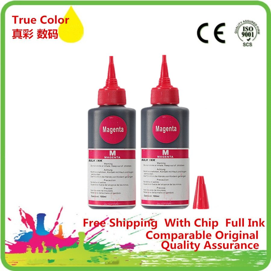 Gespecialiseerde Dye Inkt Kit Voor Alle Printers Fles Top Ciss Refill Inkt Met Levendige Kleur Geen Plug: 2M