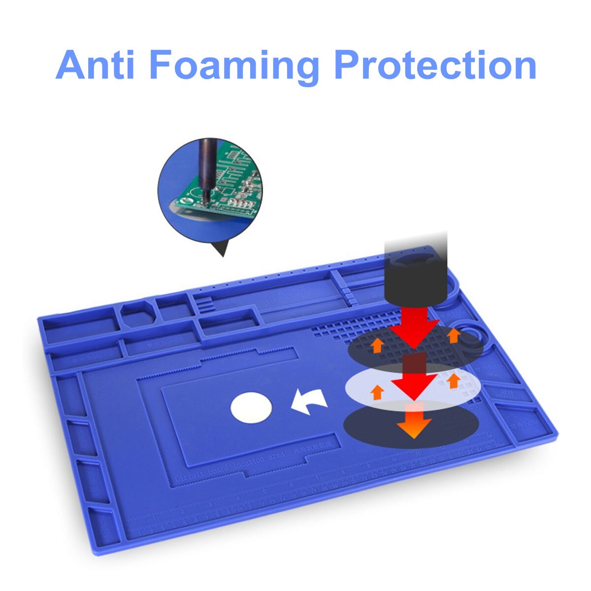 Work Pad Desk Platform Soldering Repair Station Repair Pad Insulation Heat Resistant Soldering Station Silicon Soldering Mat