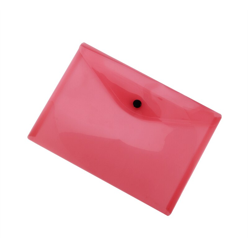 12 st/set genomskinlig plast  a5 mappar arkivväska dokument väskor mappar arkivering papper förvaring kontor skolmaterial: 12 st röd