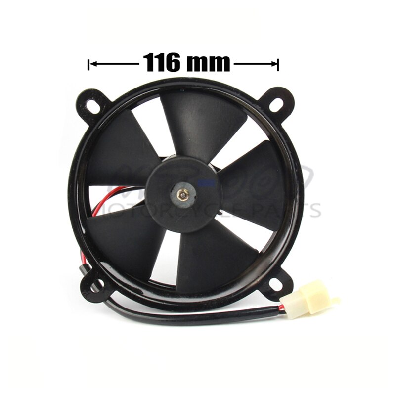 Black 6in Dia Electric Cooling Fan Radiator for Quad Dirt Motorcycle Bike Buggy 150c 200c Plastic + Metal