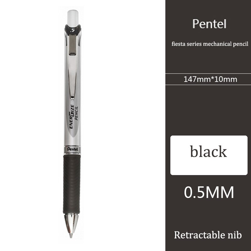 Japanese Pentel mechanical pencil PL75 rubber pen holder, used for writing hand-painted comics and sketches in the office. Mecha: black