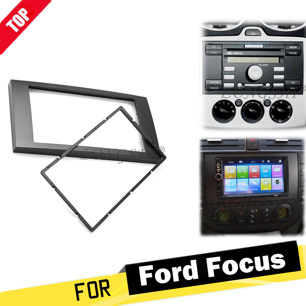 Kit de marco de de fusión 2 DINCar para FORD Focus II c-max s-max, Kit de marco de , Kit de montaje de Panel, Panel embellecedor adaptador 2din