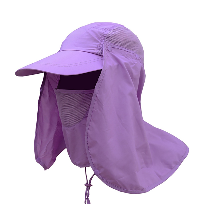 Aba larga Bucket Hat com Tampa Do Pescoço, Outdoor Proteção Solar Chapéus, Quick Dry, Verão Caps, Respirável, Caça, Pesca: Bege