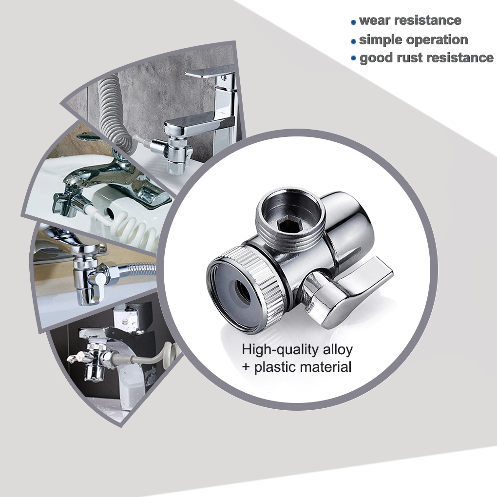 Faucet Valve Diverter Sink Valve Water Tap Faucet Splitter Adapter Home Bathroom Kitchen Diverter Accessories