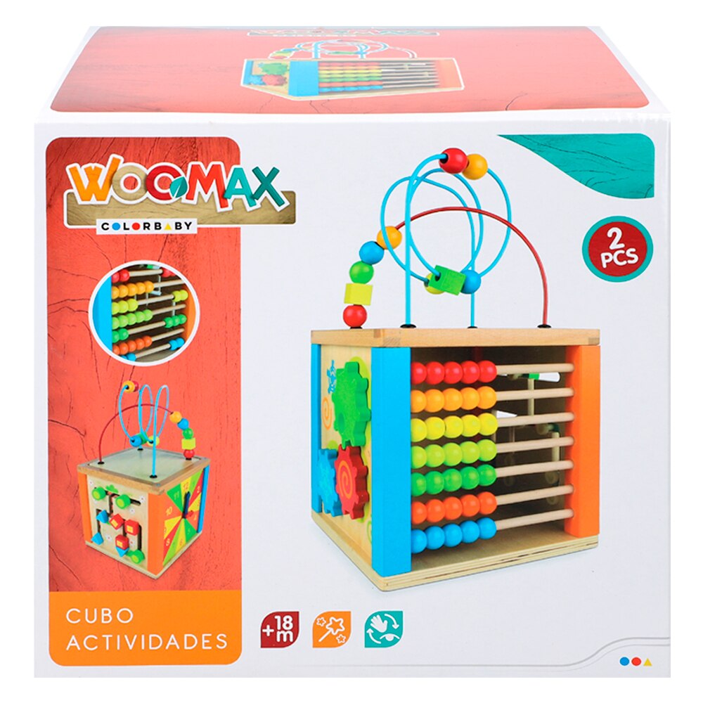 Cubo actividades bebé madera 5 en 1 WOOMAX