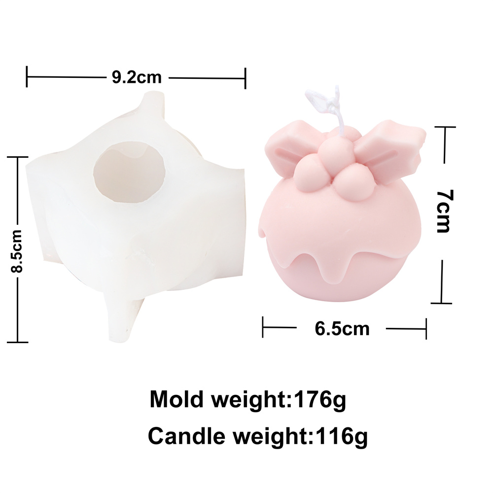 Multi-Modell Weihnachts Ball Kerze bilden Silikon bilden Weihnachten kreative Dekor Elch Glocke Schneemann Seife Werkzeug: Burgunderrot