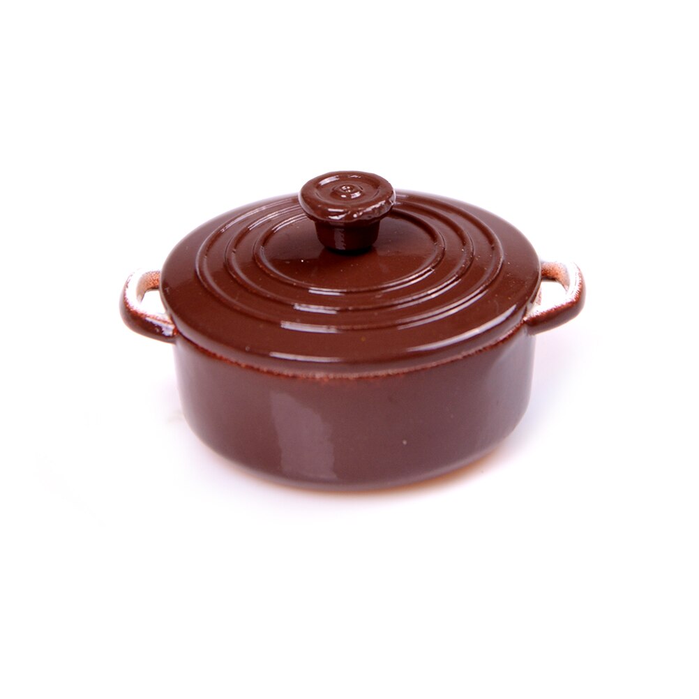 Mini Pot Boiler Pan with Lid Kettle Doll house Accessories Dollhouse Miniature Kitchen Utensil Cooking Ware Play Kitchen Toy: 16