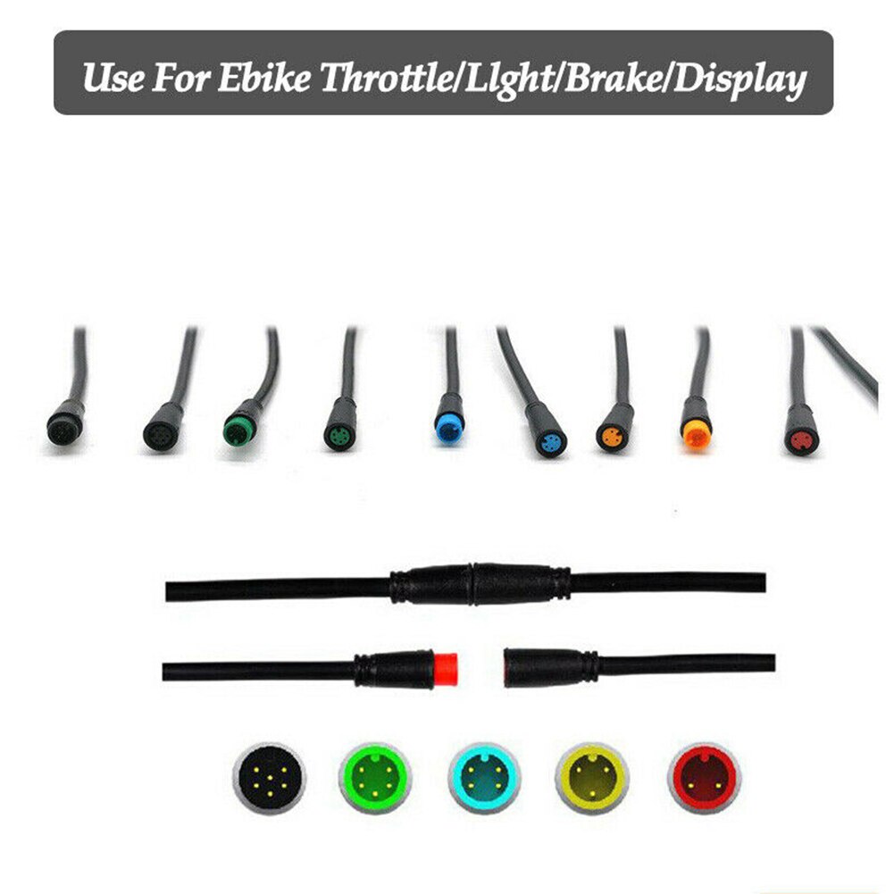 Julet Cable Mini Connector 2 3 4 5 6Pin Cable Waterproof Connector For E-bike Display Female /Male E-bicycleModified Accessory