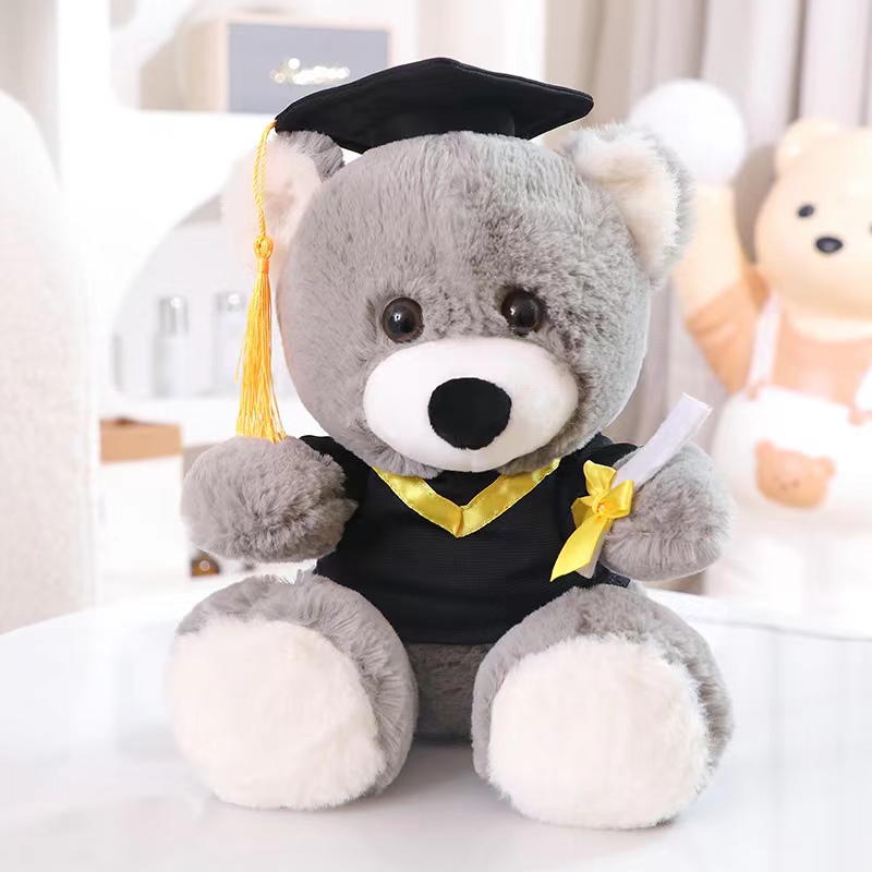 Muñecos de peluche graduados, Doctor, capibara, búho, oso, juguete de peluche, lindo Animal relleno, muñeca de juguete, almohada suave de dibujos animados, de graduación