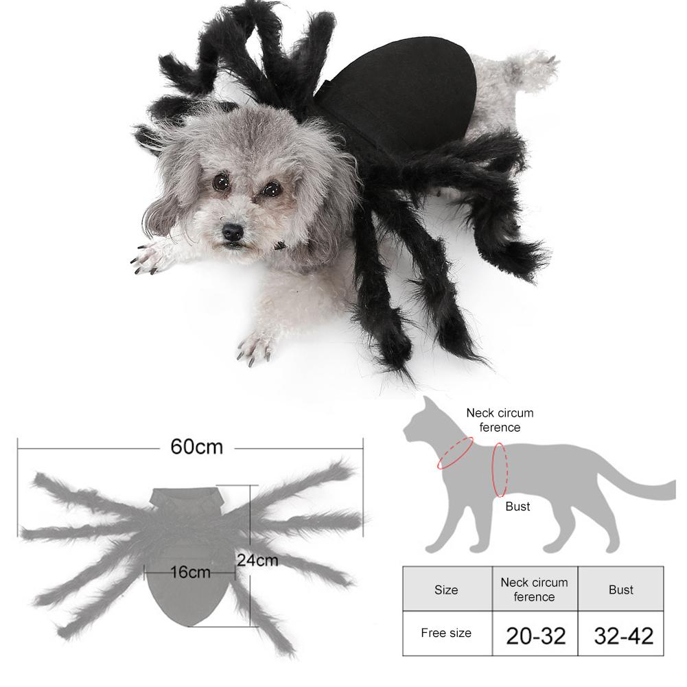 Halloween Haustier Spinne Kleidung Hund Katze Kostümich Grusel Simulation Plüsch Spinnen Haustier Kleid hoch Party Leistung Kleidung