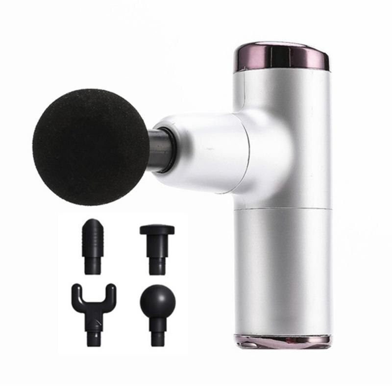 Mini USB Massage Gun Percussion Pocket Massager Electric Massage Gun Deep Muscle Fascial Massager Pain Relax With 4 Heads: 05