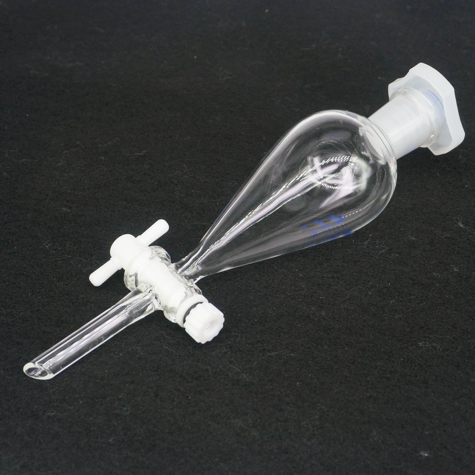 60ml 19/26 gemeinsam Chemie Laborotary Glas Birne Geformt Separatory Trichter mit Dreiwegehahn