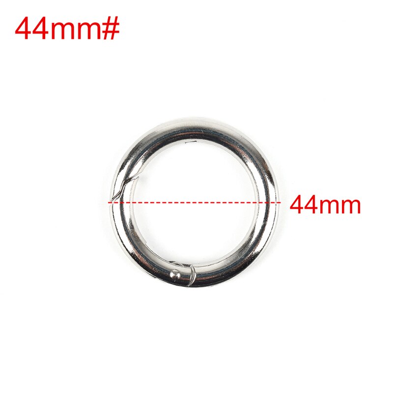 2pcs Round Push Circle Round Carabiner Camping Spring Snap Clip Hook Keychain Camping Climbing Hiking Outdoor Camping Snap: 44mm