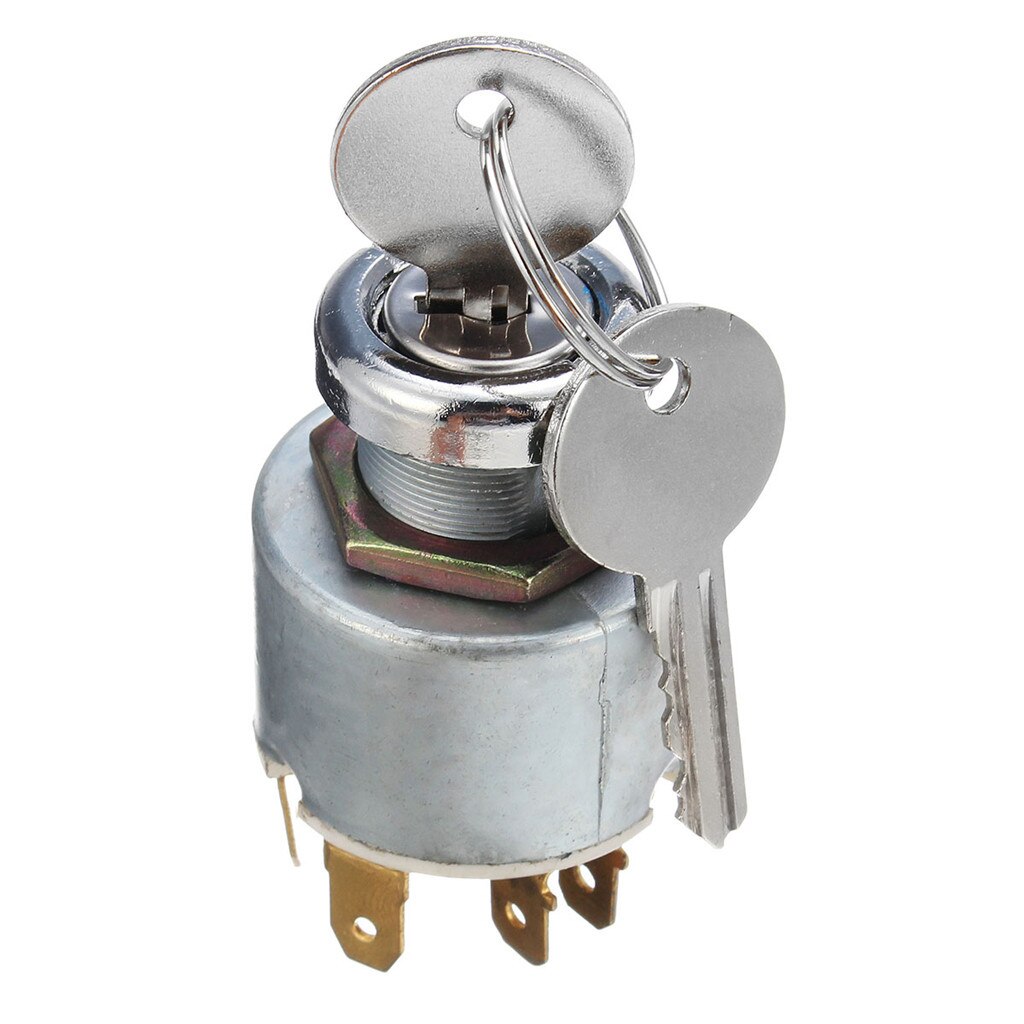 12V Contactslot + 2x Sleutels Auto Motor Boot Universal 4 Positie Contactslot Set Front Voor SPB501 Gat diameter 19Mm 1019: Default Title
