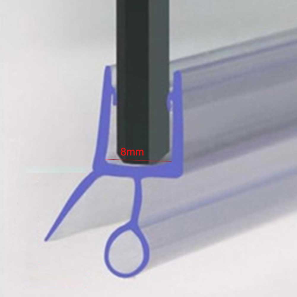 Bandes d'étanchéité en verre de 50cm, 2 pièces, bandes météo en Silicone pour bain-douche, bouchon anti-poussière pour porte fenêtre, déflecteur d'eau 6/8/10/12mm
