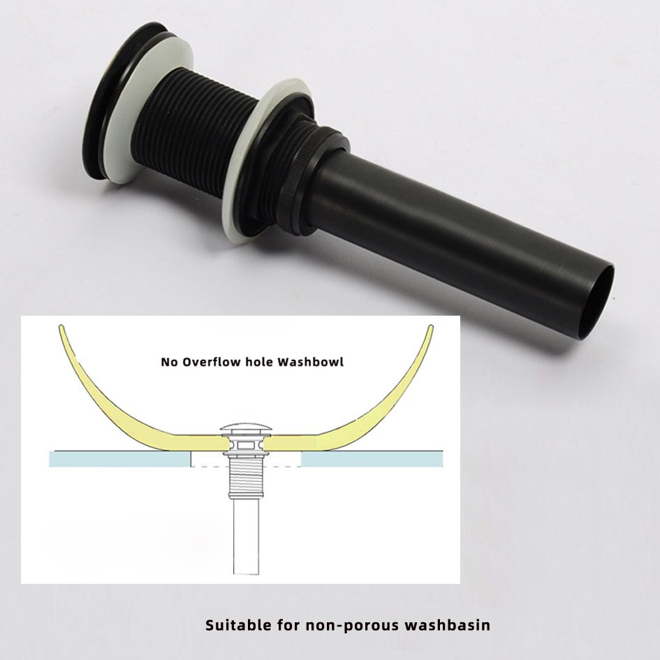 1pc Pop-up Waste Black Bronze Basin Sink Pop Up Drain Bathroom Vessel Sink Waste Drain with Overflow Faucet Water Drain: 165-A