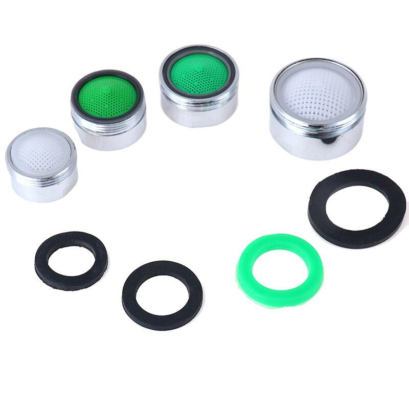 Adaptateur de filtre à eau, robinet économiseur d'eau argenté, aérateur de robinet, purificateur d'eau, buse de filtre avec rondelle en caoutchouc, accessoires de cuisine