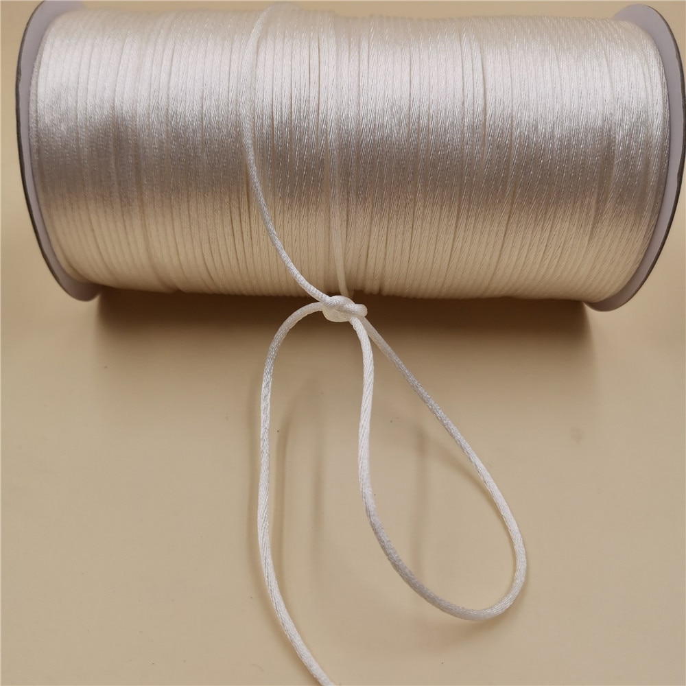 Tyenaza Chinese knoop koord 100M x 0.8mm Nylon Chinese knoop koord Rattail Macrame draad string rood