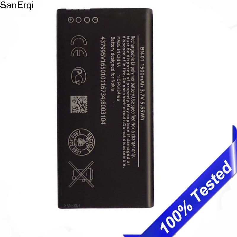 BYD BN-01 batterij voor Nokia Lumia X 1045 RM-980 X2 X + Plus 1013 X2DS RM 980 Mobiele telefoon Batterie bateria 1500mAh