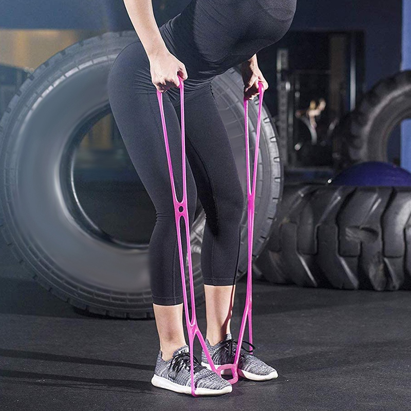 7 Ring Stretch Exercise Band,Resistance Bands,Yoga Stretching Arm Shoulders Foot,Fitness Home Gym,Blue