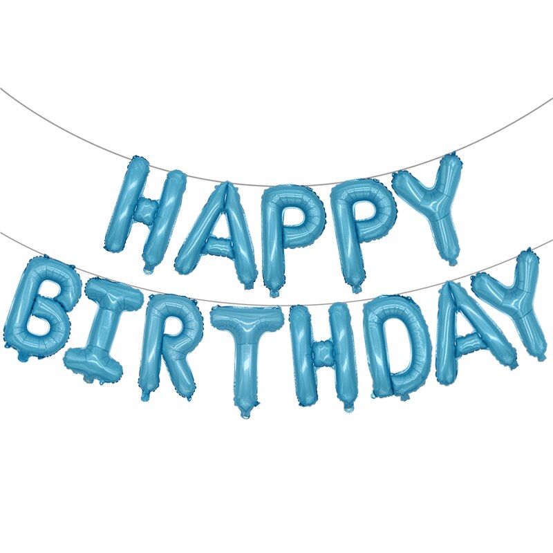 13 pièces joyeux anniversaire fête ballons feuille lettre ballon fête d'anniversaire décorations enfants adultes ballons d'anniversaire fournitures de fête: Rose Rouge