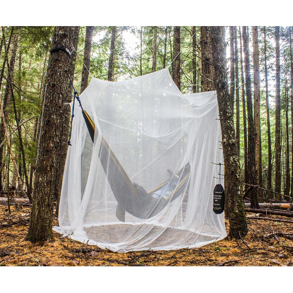 Bærbart myggenet let åndbart anti-myg sengenet stort hvidt camping myggenet rejse insekt telt