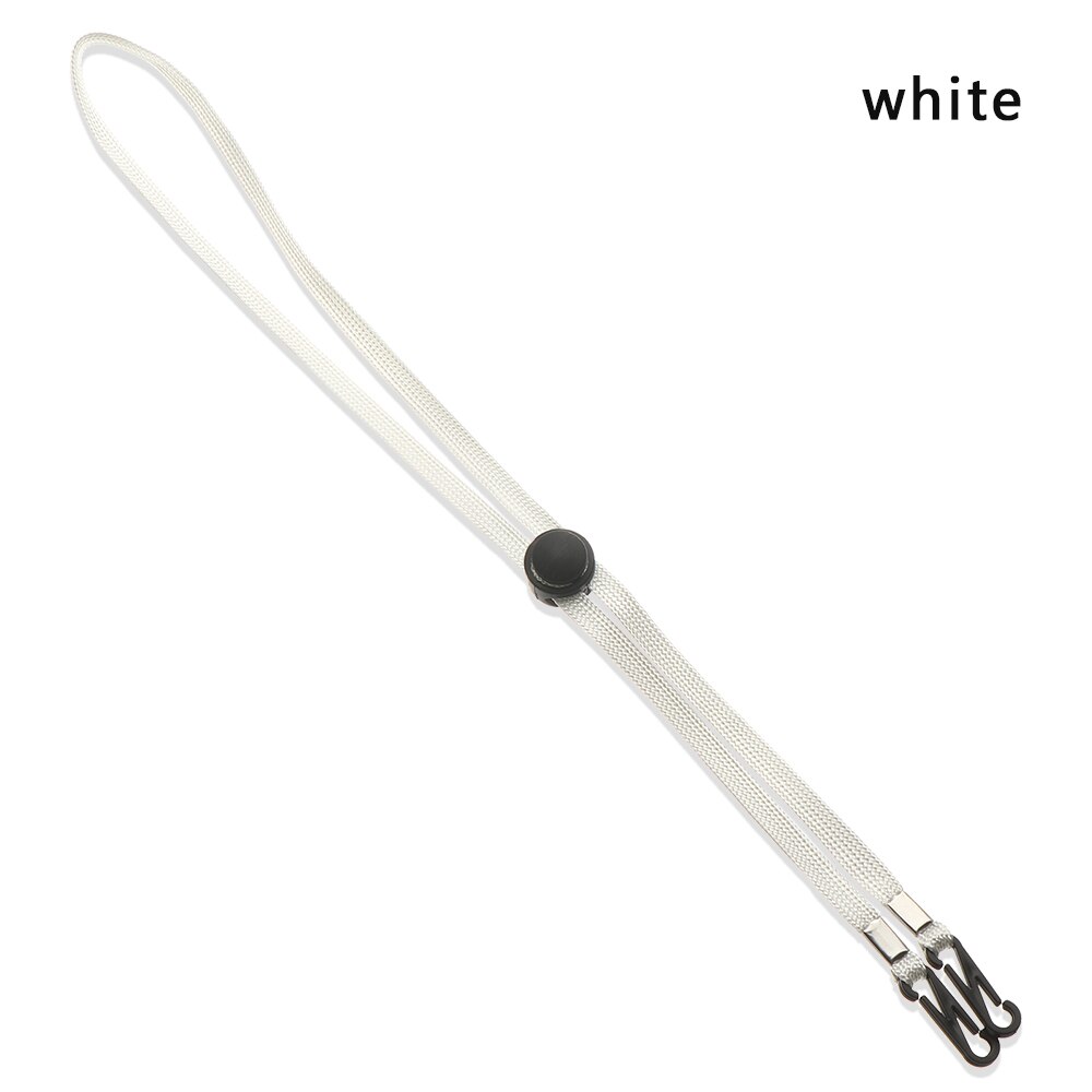 1Pc Verstelbare Anti-Verloren Gezichtsmasker Lanyards Lichtgewicht Antislip Opknoping Hals Bandjes Hat Winddicht Touw oren Protector: white