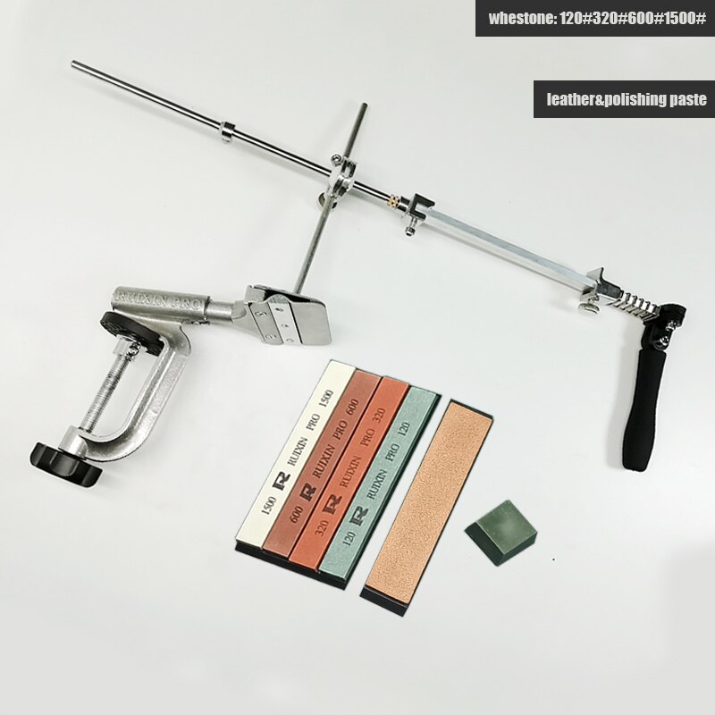 Ruixin pro RX008 Aluminium alloy Knife sharpener system knife sharpener sharpening stones kitchen tools grinding whetstone kit: 4yuan pg