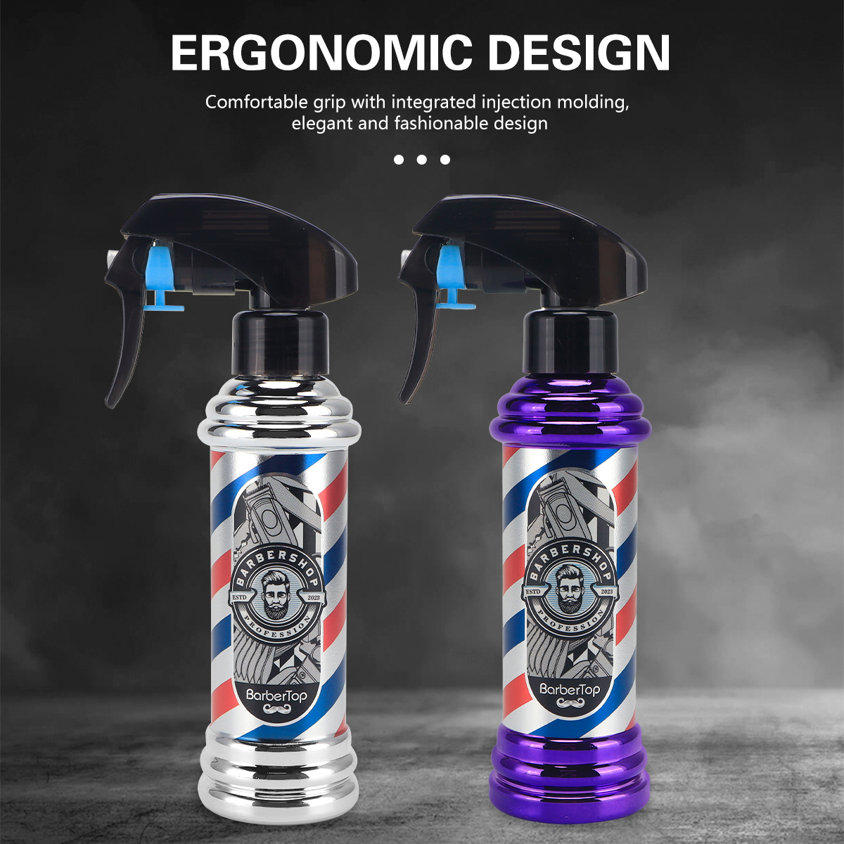 Kapperssprayfles voor kappers, kappers, haarspray voor knippen, kapperszaak, stylingtools en accessoires