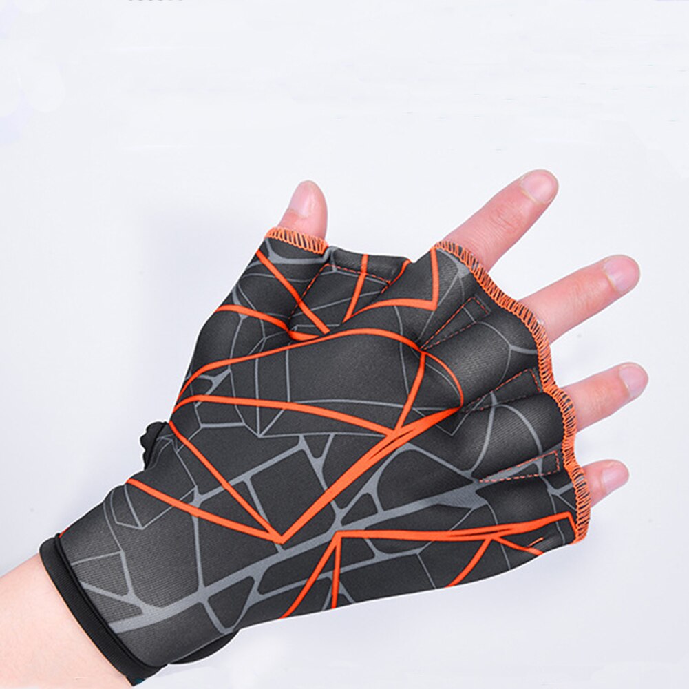 1 Pair Swimming Hand Finger Fin Learning Swimming Pool Accessory Finger Wear Flippers Training Diving Gloves Swim Pool Paddles