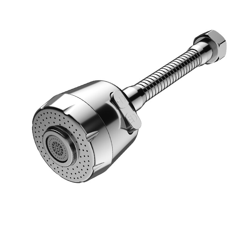 360 Degree Swivel Kitchen Faucet Aerator Bubbler Adjustable Dual Mode Sprayer Filter Diffuser Water Saving Nozzle Fauc Connector: Mid-length
