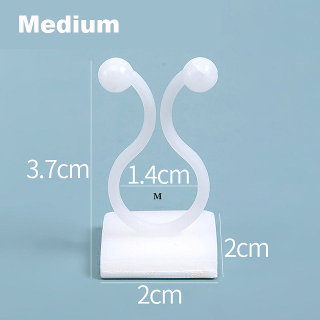 Clips muraux pour plantes grimpantes, crochet à boucle fixe auto-adhésif, pince en rotin, Stent pour plantes, Clips pour vigne grimpante murale pour plantes de jardin: S / Marron