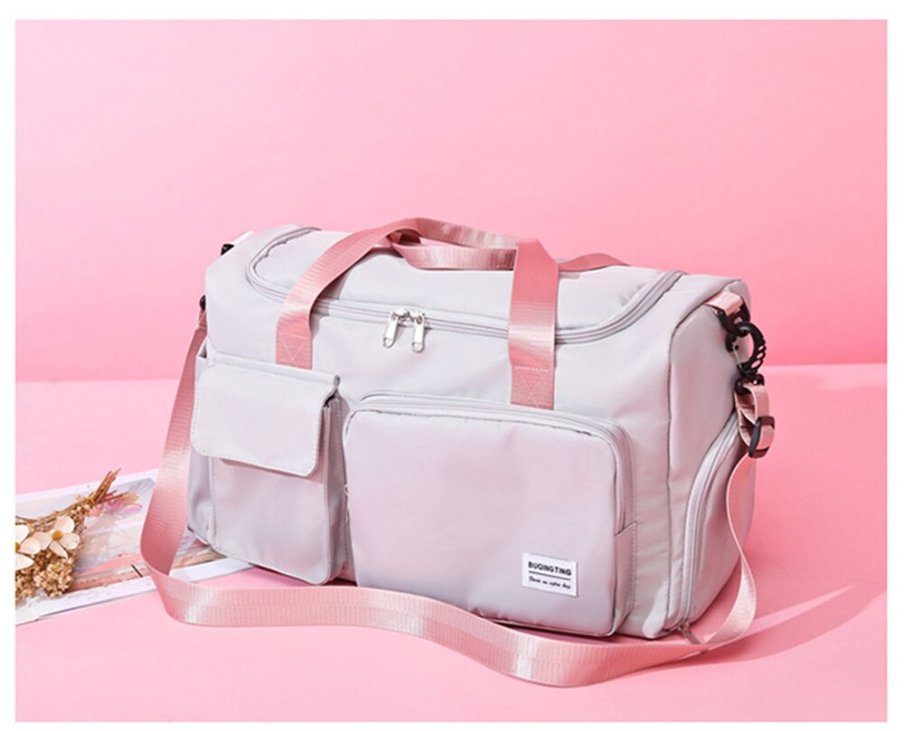 Casual Summer Nylon Travel Bag Woman Handbags Multifunction Wet Dry Separation With Shoe Position Sports Bag Large Travel Bags