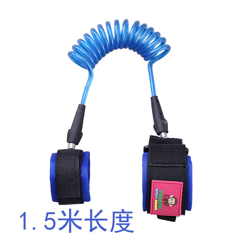 Cortar los niños caminando ala mano cuerda bebé bebés niños Anti-perdido pulsera mochila Anti-pérdida con cuerda: Blue 1 5m