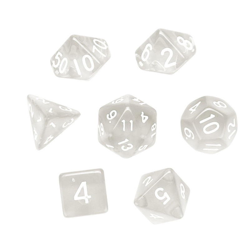 7Pcs game dnd dice sets polyhedron D20 acrylic dice entertainment happy freaky dice dados poliedricos dados de rpg 30A20