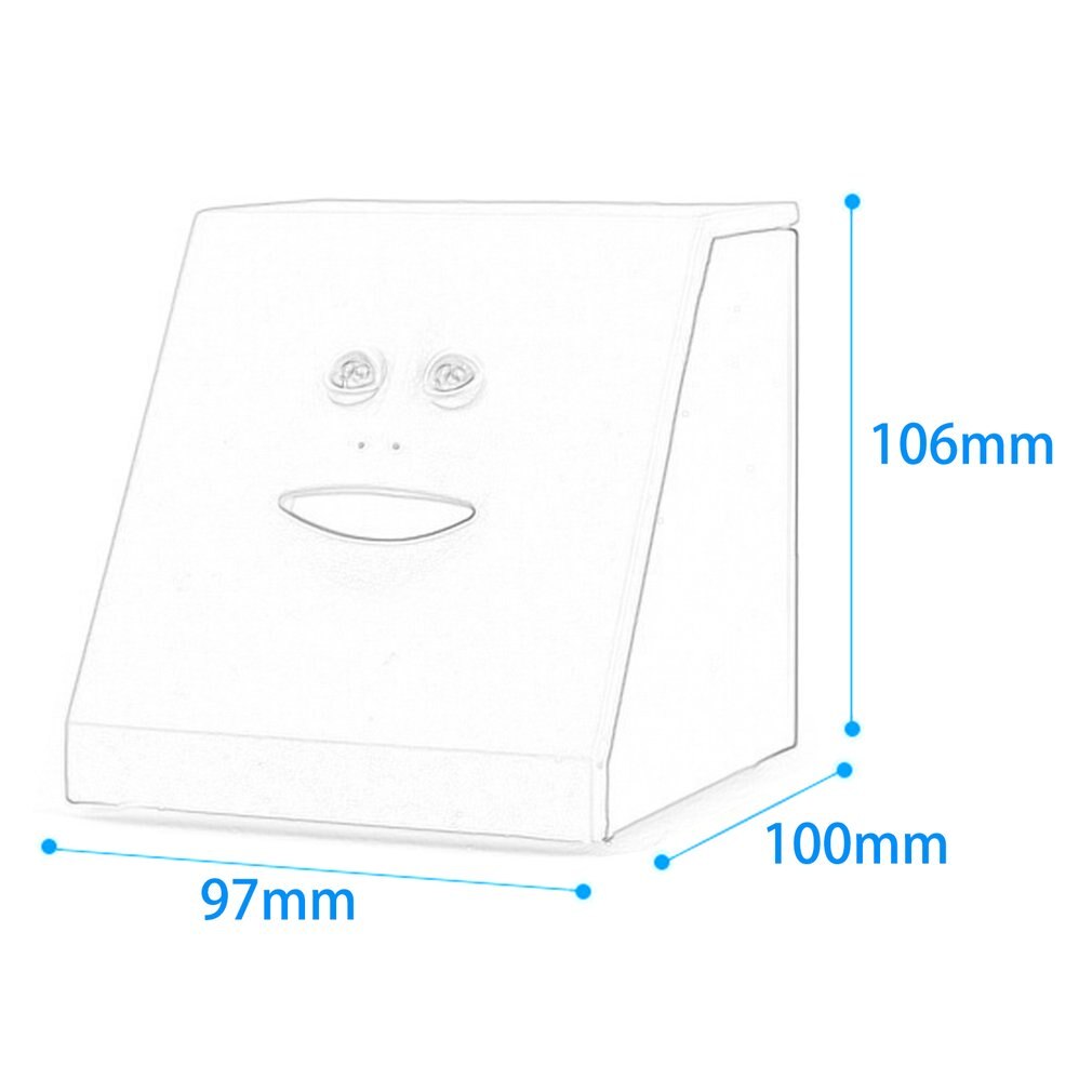 En plastique Banque de Visage Visage Humain Capteur Intelligent Tirelire Électrique Pièce Peut Manger L&#39;argent Visage Tirelire Magasin Tirelire Tirelire