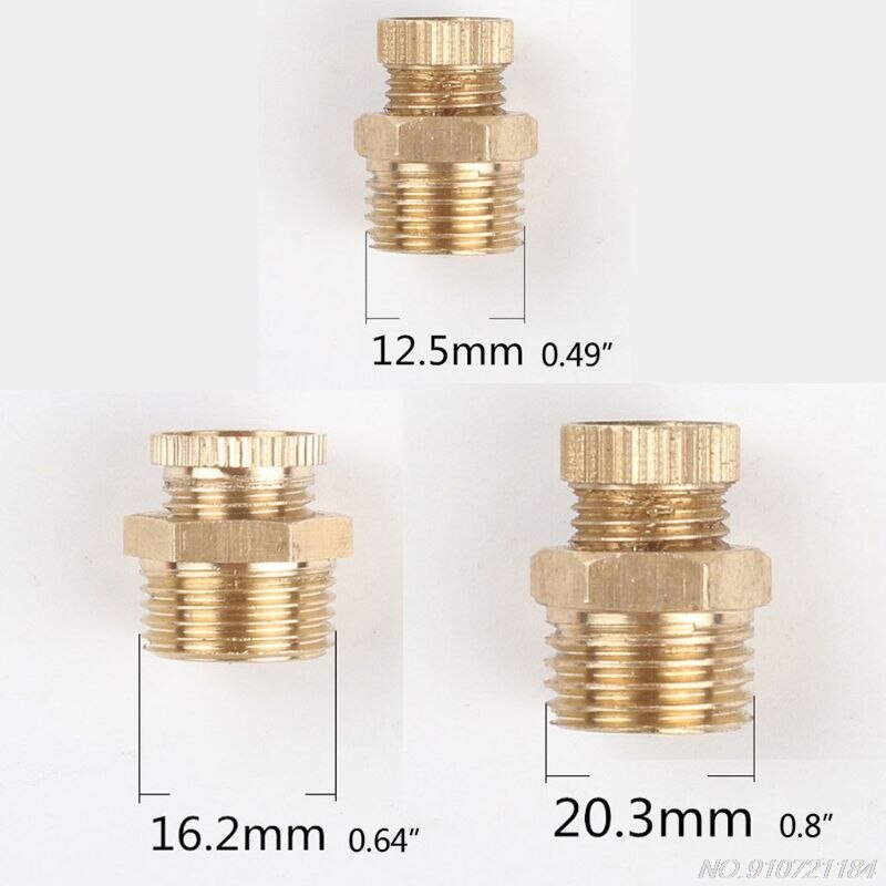 PT1/4&quot; 3/8&quot; 1/2&#39;&#39; Brass Male Thread Air Compressor Water Drain Valve Replacement 193B